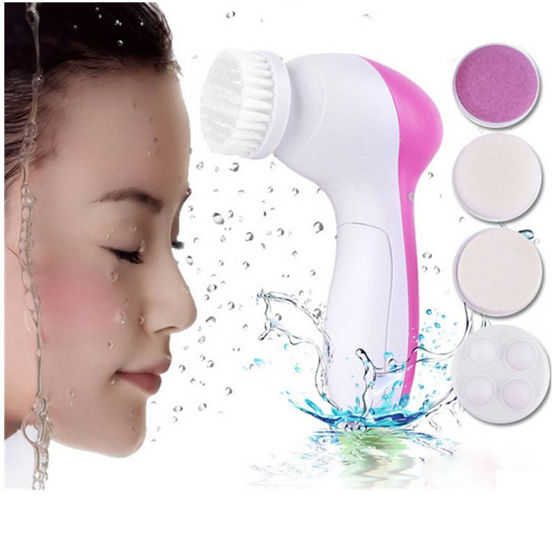 5 In 1 Face Cleansing Brush Face Washing Machine Facial Pore Dead Skin Cleaning Massager Remover Cleanser Beauty Tool